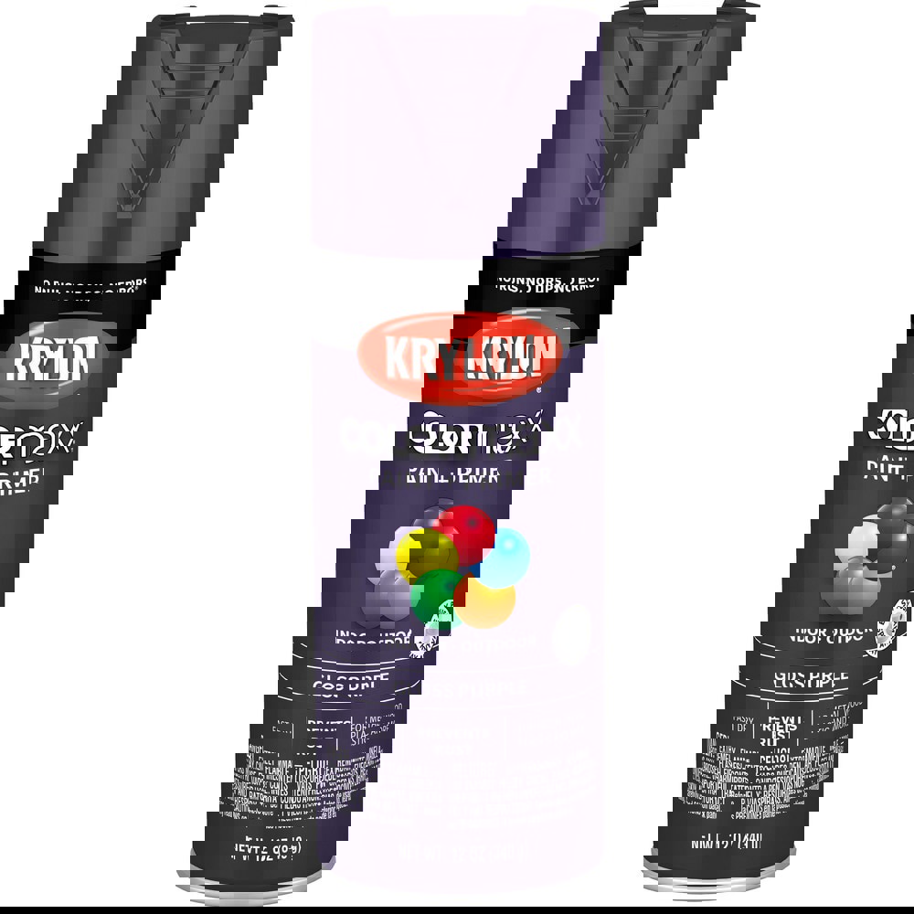 Spray Paints; Product Type: Acrylic Enamel ; Type: Acrylic Enamel Spray Paint ; Color: Purple ; Finish: Gloss ; Color Family: Purple ; Container Size (oz.): 12.000